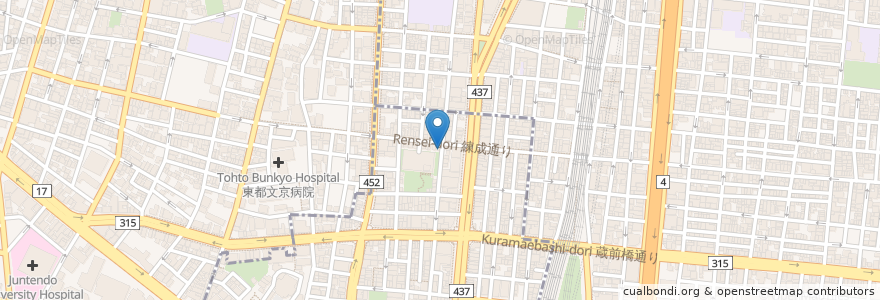 Mapa de ubicacion de 寿司バル R/Q en Japonya, 東京都.