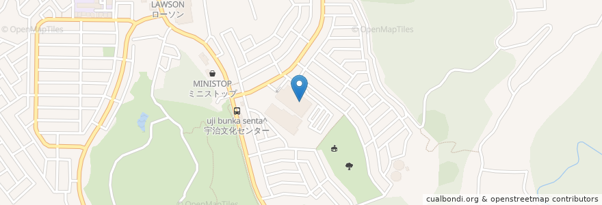 Mapa de ubicacion de 宇治市文化センター 大ホール en اليابان, 京都府, 宇治市.