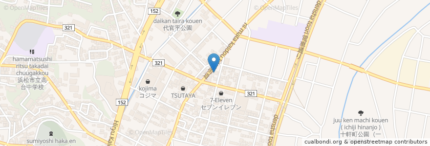 Mapa de ubicacion de かわた小児科 en 日本, 静岡県, 浜松市, 中区.