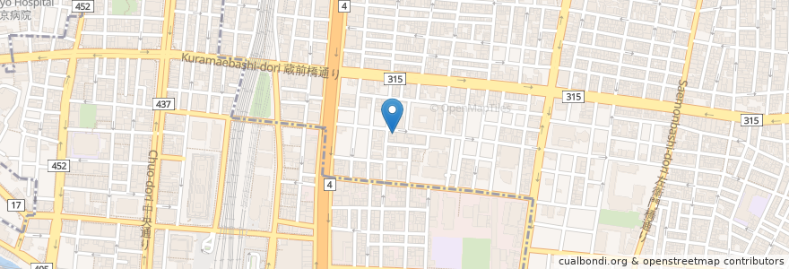 Mapa de ubicacion de そば処 更科 前田屋 en Japan, 東京都.