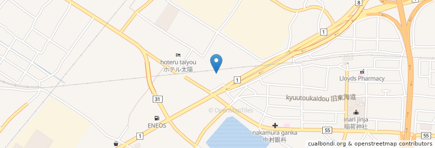 Mapa de ubicacion de MAWARI en Japón, Prefectura De Shiga, 栗東市.