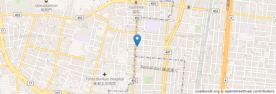 Mapa de ubicacion de 川中島 en 日本, 東京都.