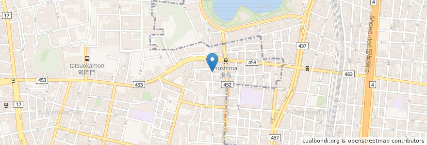 Mapa de ubicacion de インドレストラン ナワブ en Jepun, 東京都.