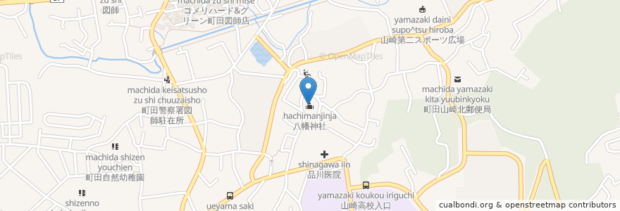 Mapa de ubicacion de 八幡神社 en ژاپن, 東京都, 町田市.