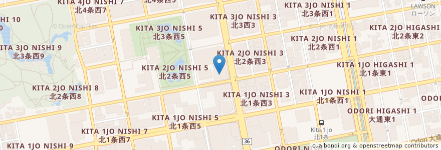 Mapa de ubicacion de やましな内科 en Япония, Хоккайдо, Округ Исикари, Саппоро, Тюо.