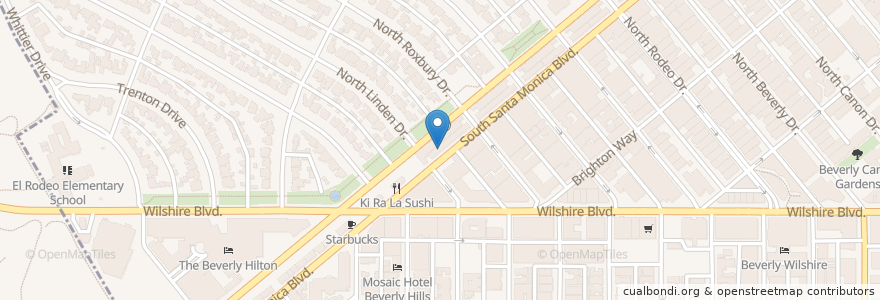 Mapa de ubicacion de Sfixio en ایالات متحده آمریکا, کالیفرنیا, Los Angeles County, لوس آنجلس, Beverly Hills.