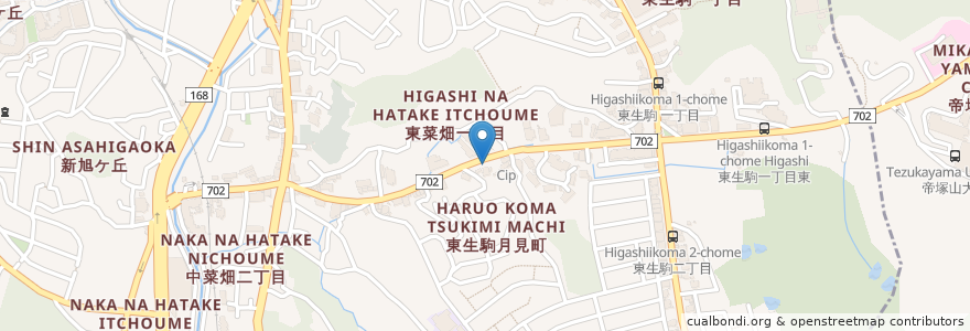Mapa de ubicacion de 森内モータープール en Japon, Préfecture De Nara, 生駒市.