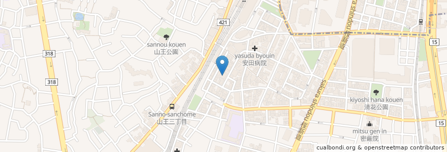 Mapa de ubicacion de 牧田総合病院2号館 en Japão, Tóquio, 大田区.