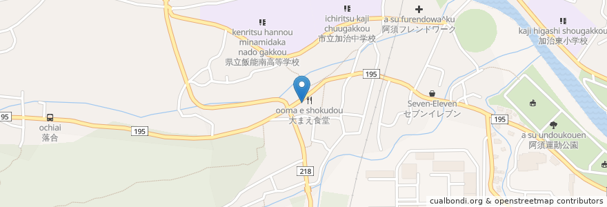 Mapa de ubicacion de 大まえ食堂 en 日本, 埼玉県, 飯能市.