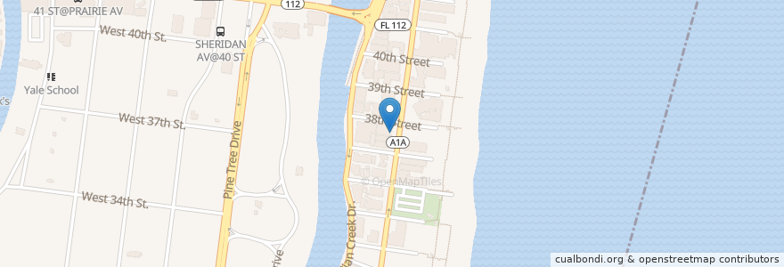 Mapa de ubicacion de The Tavern en 미국, 플로리다주, 마이애미데이드 군, 마이애미비치.