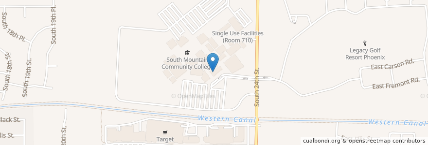 Mapa de ubicacion de Single Use Facilities (Room 238) en Vereinigte Staaten Von Amerika, Arizona, Maricopa County, Phoenix.