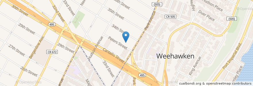 Mapa de ubicacion de Walgreens en Amerika Syarikat, New Jersey, Hudson County.