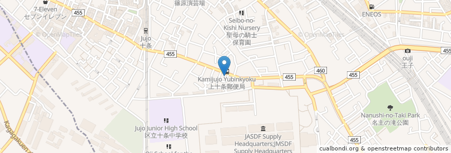 Mapa de ubicacion de オレンジ鍼灸接骨院 en Giappone, Tokyo, 北区.