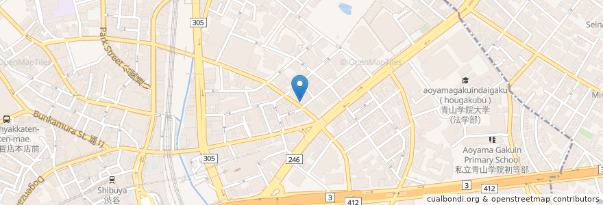Mapa de ubicacion de コメダ珈琲店 en اليابان, 東京都, 渋谷区.
