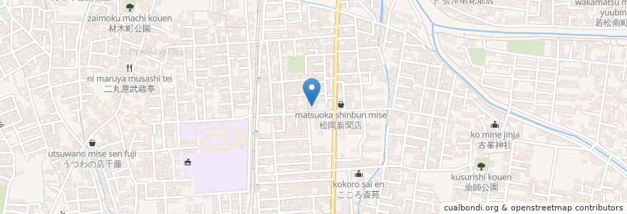 Mapa de ubicacion de 医療法人 あらい内科循環器クリニック en 日本, 福島県, 会津若松市.