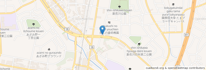 Mapa de ubicacion de スクールFC en Japonya, 神奈川県, 横浜市, 青葉区.