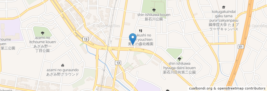 Mapa de ubicacion de 小杉歯科 en Japão, 神奈川県, 横浜市, 青葉区.