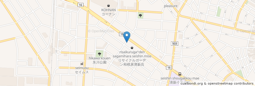 Mapa de ubicacion de らくとーぼ en 일본, 가나가와현, 相模原市, 中央区.