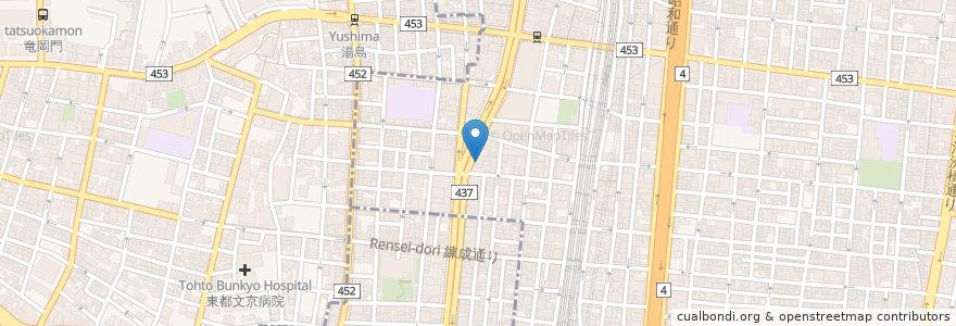 Mapa de ubicacion de 上野薬局 en ژاپن, 東京都, 台東区.
