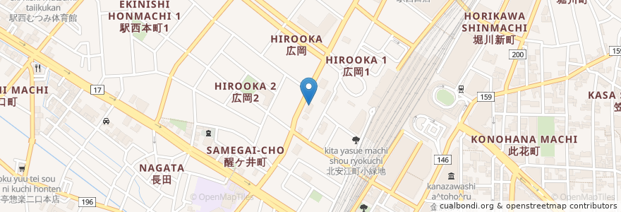 Mapa de ubicacion de あおぞら薬局 en Japão, 石川県, 金沢市.