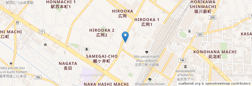 Mapa de ubicacion de 春藤医院 en Japon, Préfecture D'Ishikawa, 金沢市.