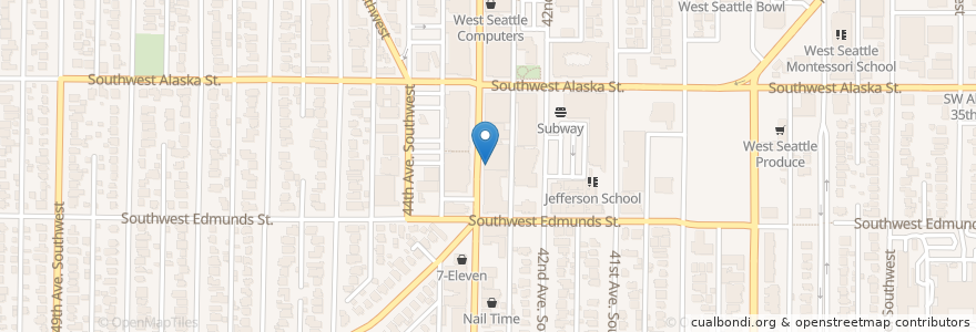 Mapa de ubicacion de Sound Credit Union en アメリカ合衆国, ワシントン州, King County, Seattle.
