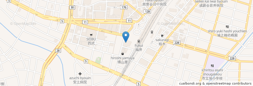 Mapa de ubicacion de がブリチキン　福井駅前店 en Jepun, 福井県, 福井市.