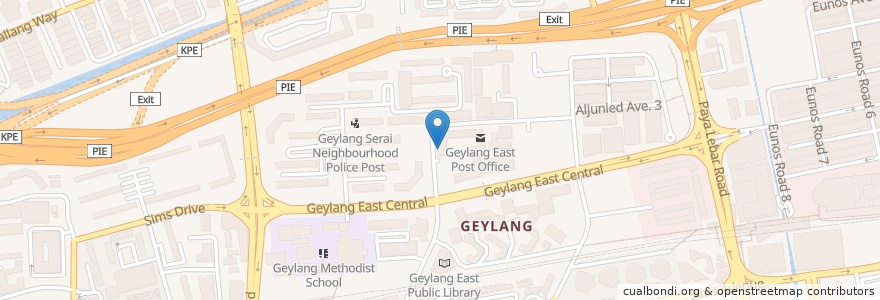 Mapa de ubicacion de Aljunied 119 Food House en Singapour, Southeast.