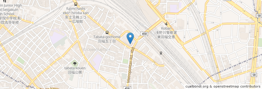 Mapa de ubicacion de komeda's coffee en Japon, Tokyo, 北区.