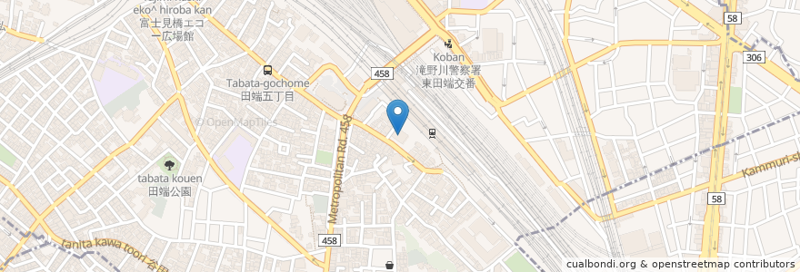 Mapa de ubicacion de 田端聖華保育園 en Japonya, 東京都, 北区.