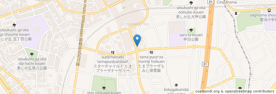 Mapa de ubicacion de とくうえ内科クリニック en 일본, 가나가와현, 요코하마시, 青葉区.