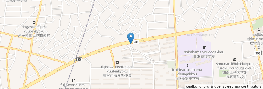 Mapa de ubicacion de McDonald's en 일본, 가나가와현, 藤沢市.