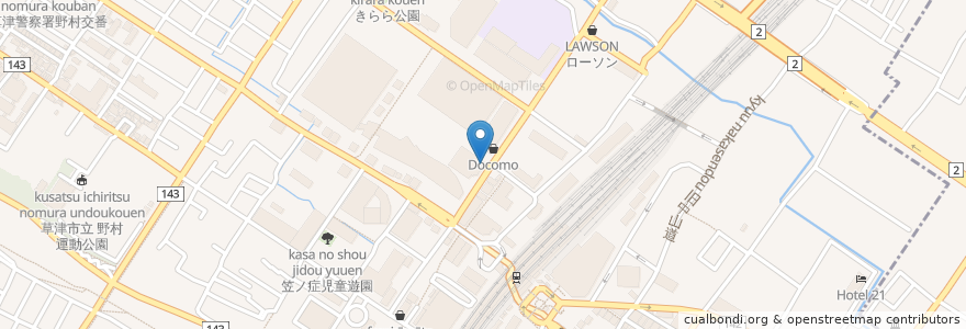 Mapa de ubicacion de Renya en Jepun, 滋賀県, 草津市.