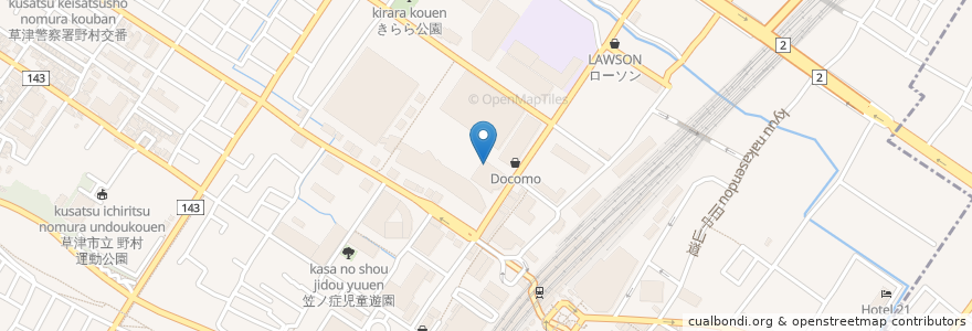 Mapa de ubicacion de かんみこより en Japón, Prefectura De Shiga, 草津市.