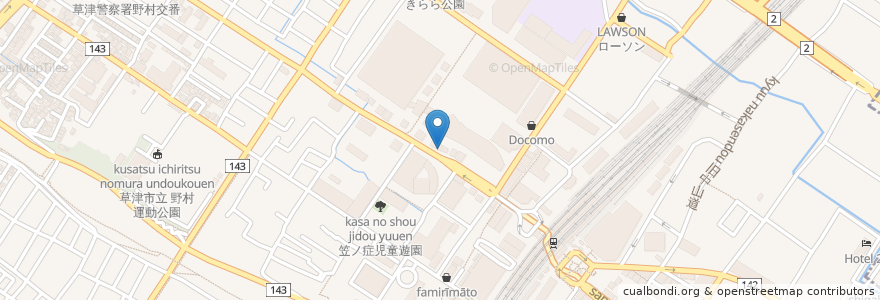 Mapa de ubicacion de 草津ハート薬局 en Japão, 滋賀県, 草津市.