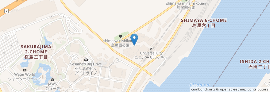Mapa de ubicacion de タリーズコーヒー en Japan, 大阪府, Osaka, 此花区.