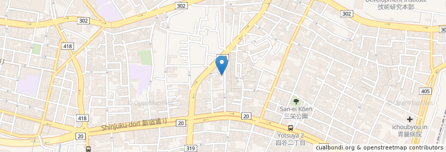 Mapa de ubicacion de American bar and cafe mates en Japonya, 東京都, 新宿区.