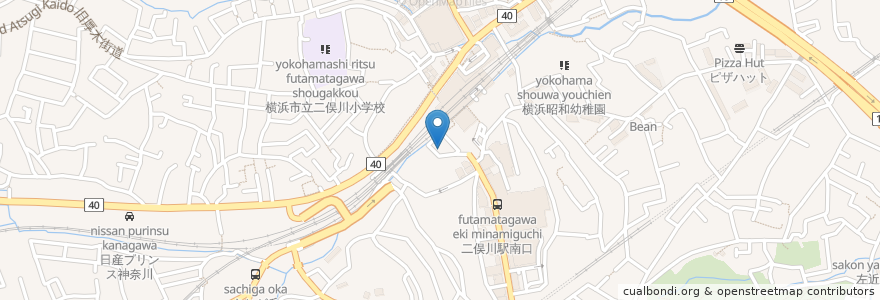 Mapa de ubicacion de 二俣川駅南口 en Japan, Kanagawa Prefecture, Yokohama, Asahi Ward.