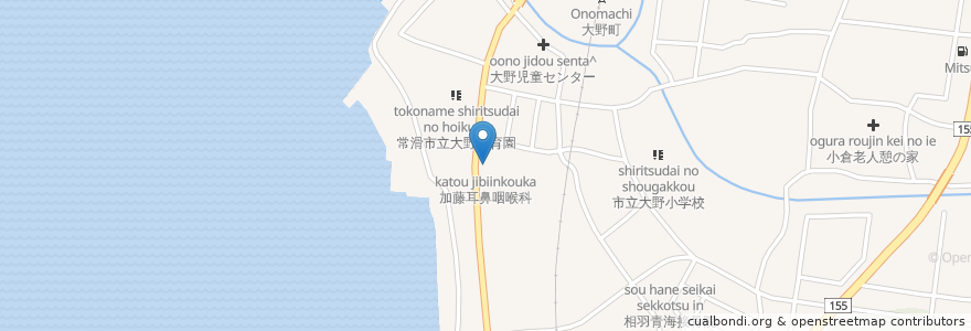Mapa de ubicacion de 加藤耳鼻咽喉科 en Japonya, 愛知県, 常滑市.