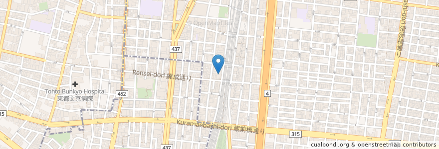 Mapa de ubicacion de ビアバール丸々 en 日本, 東京都.