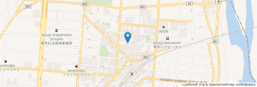 Mapa de ubicacion de Pizza SALVATORE CUOMO en Japan, Präfektur Kanagawa, 厚木市.