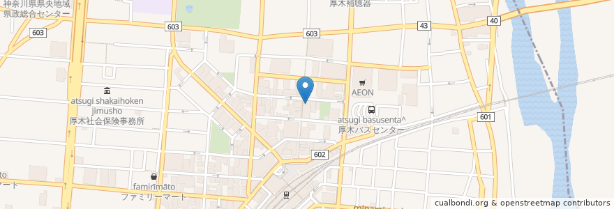 Mapa de ubicacion de ドトールコーヒー en 日本, 神奈川県, 厚木市.