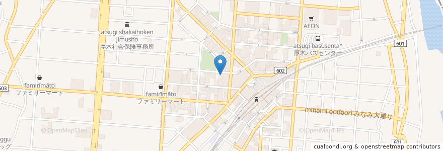 Mapa de ubicacion de 風風亭　本厚木店 en Japonya, 神奈川県, 厚木市.