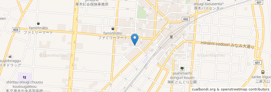 Mapa de ubicacion de 唄処カド en ژاپن, 神奈川県, 厚木市.