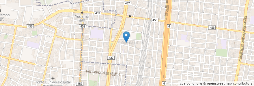 Mapa de ubicacion de 中冨歯科 en 日本, 東京都, 台東区.