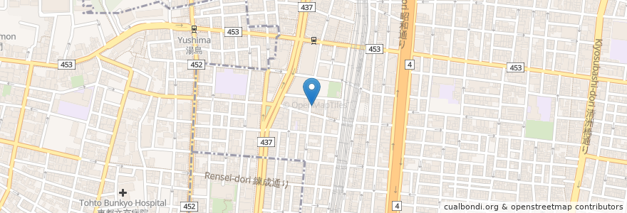 Mapa de ubicacion de YAMAZAKI LUNCH en Japonya, 東京都, 台東区.