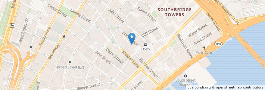 Mapa de ubicacion de The Ketch Brewhouse en ایالات متحده آمریکا, New York, نیویورک, New York County, Manhattan Community Board 1, Manhattan.