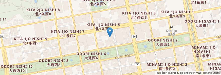 Mapa de ubicacion de 中央メディカル en اليابان, محافظة هوكايدو, 石狩振興局, 札幌市, 中央区.