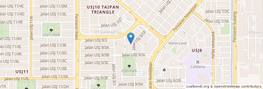 Mapa de ubicacion de The Cantina en Malaysia, Selangor, Subang Jaya City Council.