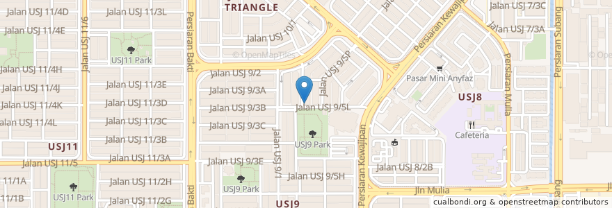 Mapa de ubicacion de Al Sahi en Malaysia, Selangor, Majlis Bandaraya Subang Jaya.